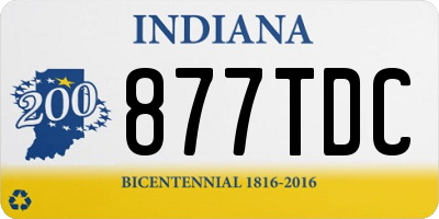 IN license plate 877TDC