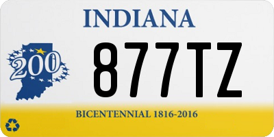 IN license plate 877TZ