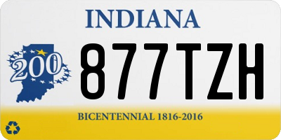 IN license plate 877TZH