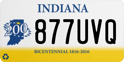 IN license plate 877UVQ