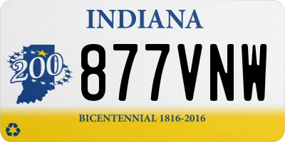IN license plate 877VNW