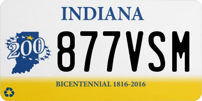 IN license plate 877VSM