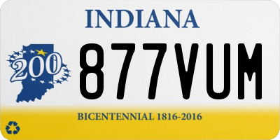 IN license plate 877VUM