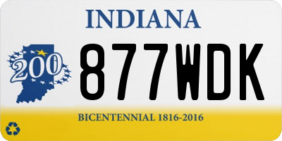 IN license plate 877WDK
