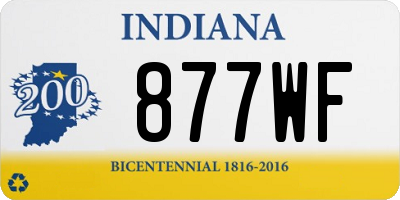 IN license plate 877WF