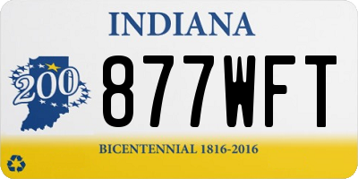 IN license plate 877WFT
