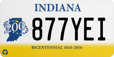 IN license plate 877YEI