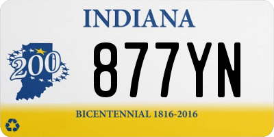 IN license plate 877YN