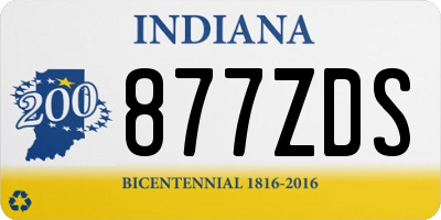 IN license plate 877ZDS