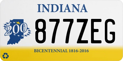 IN license plate 877ZEG