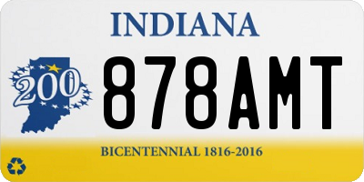 IN license plate 878AMT