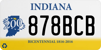 IN license plate 878BCB