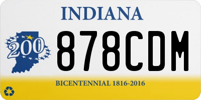 IN license plate 878CDM