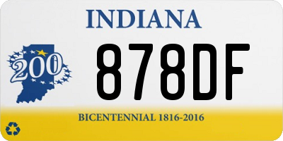 IN license plate 878DF