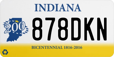 IN license plate 878DKN