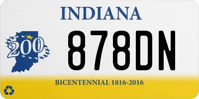 IN license plate 878DN