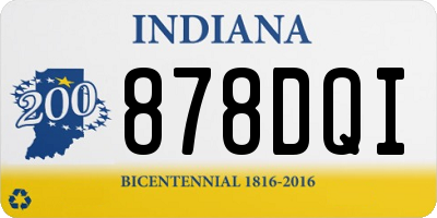 IN license plate 878DQI
