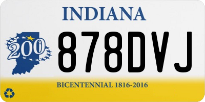 IN license plate 878DVJ