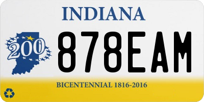 IN license plate 878EAM