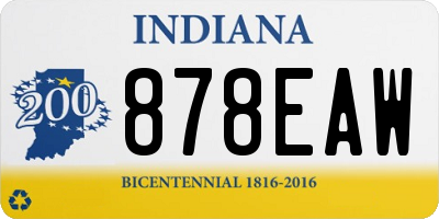 IN license plate 878EAW