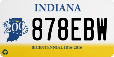 IN license plate 878EBW