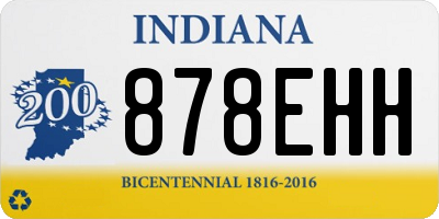 IN license plate 878EHH
