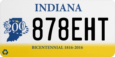 IN license plate 878EHT