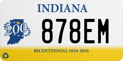 IN license plate 878EM
