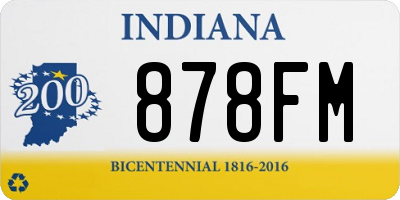 IN license plate 878FM