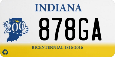 IN license plate 878GA