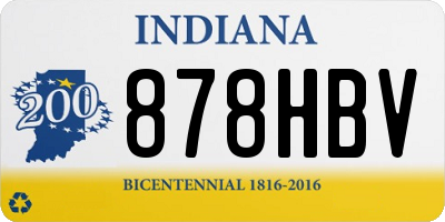 IN license plate 878HBV