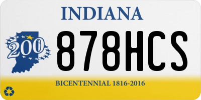IN license plate 878HCS