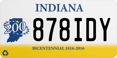 IN license plate 878IDY