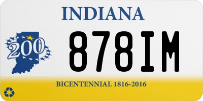 IN license plate 878IM