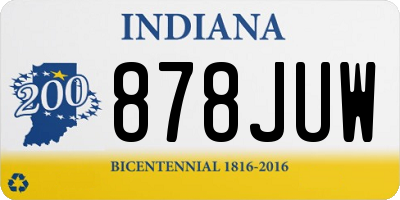 IN license plate 878JUW