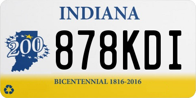 IN license plate 878KDI