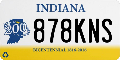 IN license plate 878KNS