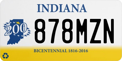 IN license plate 878MZN