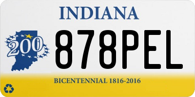 IN license plate 878PEL