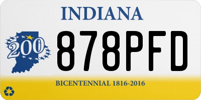 IN license plate 878PFD