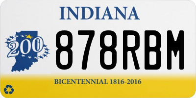 IN license plate 878RBM