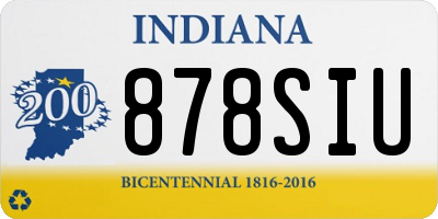 IN license plate 878SIU