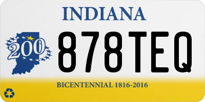 IN license plate 878TEQ
