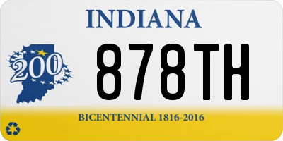 IN license plate 878TH