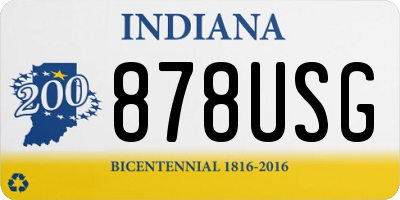 IN license plate 878USG