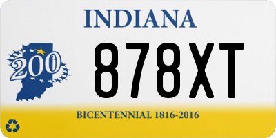IN license plate 878XT