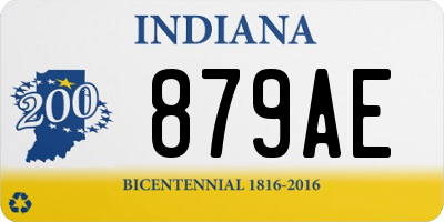 IN license plate 879AE