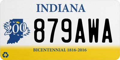 IN license plate 879AWA