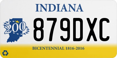 IN license plate 879DXC