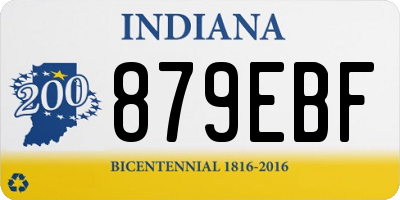 IN license plate 879EBF